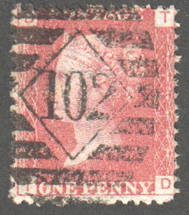 Great Britain Scott 33 Used Plate 133 - TD - Click Image to Close